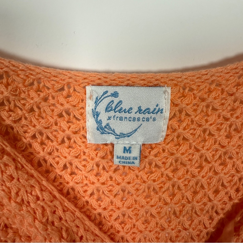 Francesca’s Blue Rain‎ Orange Knit Women's Crop Top - Picture 6 of 6